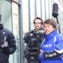 "Attack of the Invisible People" again, exterior shoot in the freezing cold. I brought my trusty warm (and enormous) Yamaha jacket.<br />Photography credit to Matt Jamie - www.mattjamie.co.uk